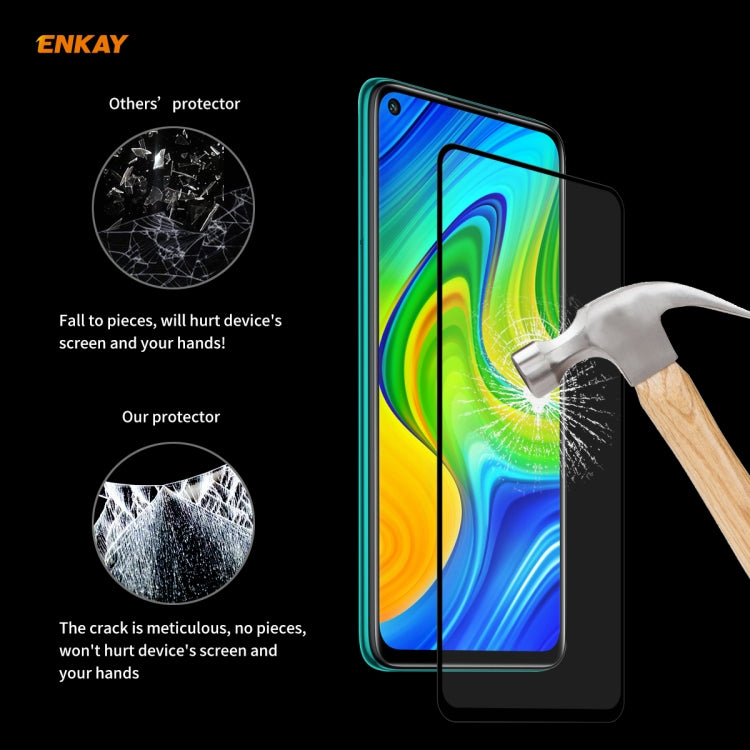 For Redmi 10X 4G / Redmi Note 9 10 PCS ENKAY Hat-Prince Full Glue 0.26mm 9H 2.5D Tempered Glass Full Coverage Film -  by ENKAY | Online Shopping South Africa | PMC Jewellery