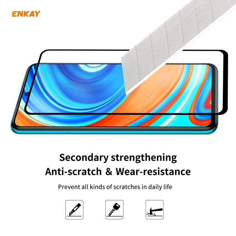 For Redmi Note 9S / Note 9 Pro 10 PCS ENKAY Hat-Prince Full Glue 0.26mm 9H 2.5D Tempered Glass Full Coverage Film -  by ENKAY | Online Shopping South Africa | PMC TechLife | Buy Now Pay Later Mobicred