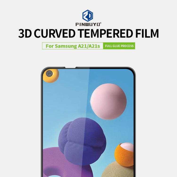 For Samsung Galaxy A21 / A21s PINWUYO 9H 3D Curved Full Screen Explosion-proof Tempered Glass Film(Black) - free shipping - PMC TechLife - Order now!