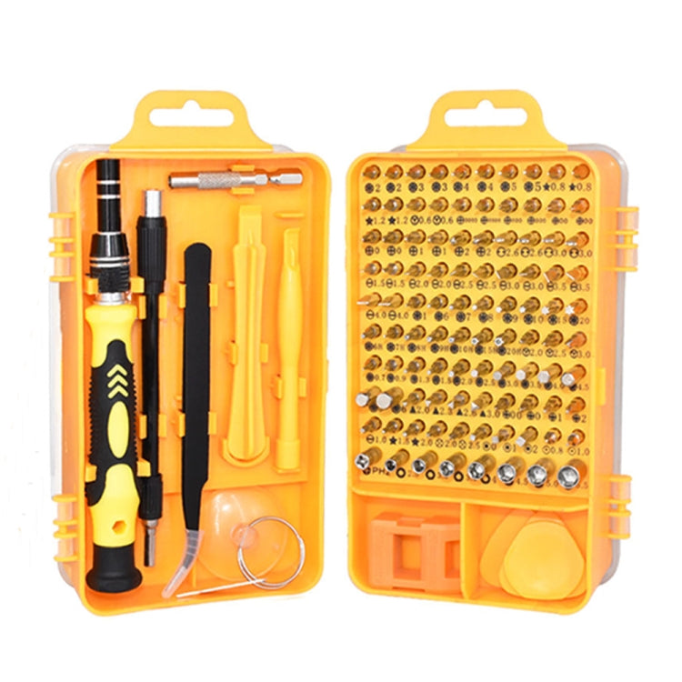 115 in 1 Precision Screw Driver Mobile Phone Computer Disassembly Maintenance Tool Set(Yellow) - Screwdriver Set by PMC Jewellery | Online Shopping South Africa | PMC Jewellery