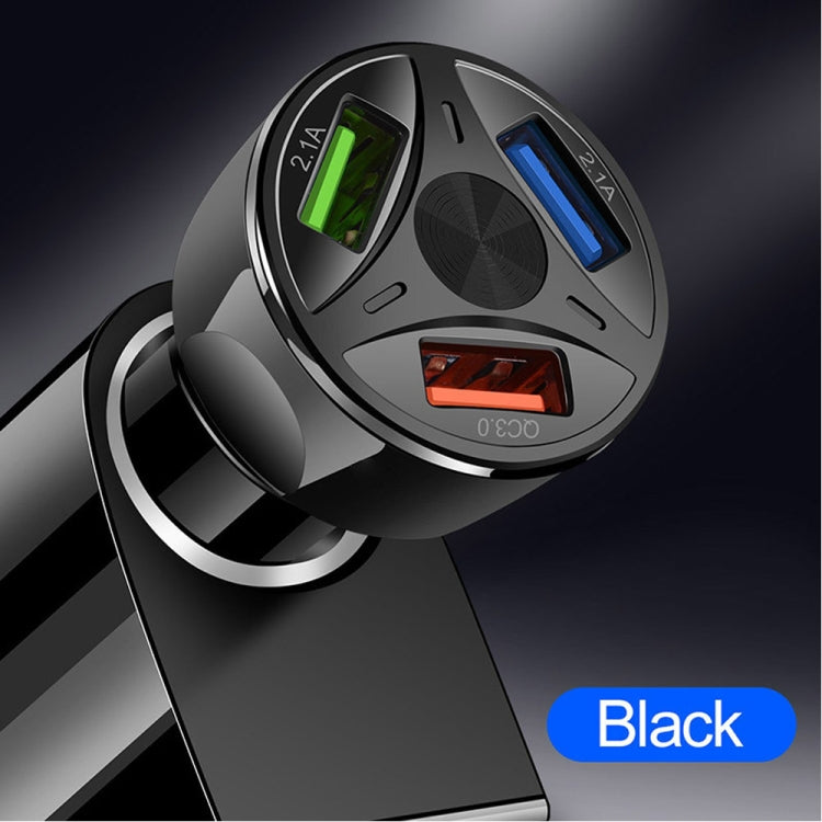 YSY-395KC QC3.0 3 USB 35W High Power Vehicle Charger / Mobile Phone Tablet Universal Vehicle Charger(Black) - free shipping - PMC TechLife - Order now!