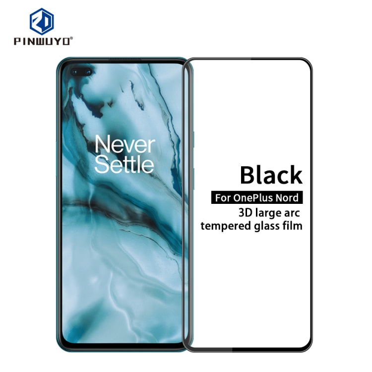 For OnePlus Nord PINWUYO 9H 3D Curved Full Screen Explosion-proof Tempered Glass Film(Black) - free shipping - PMC TechLife - Order now!