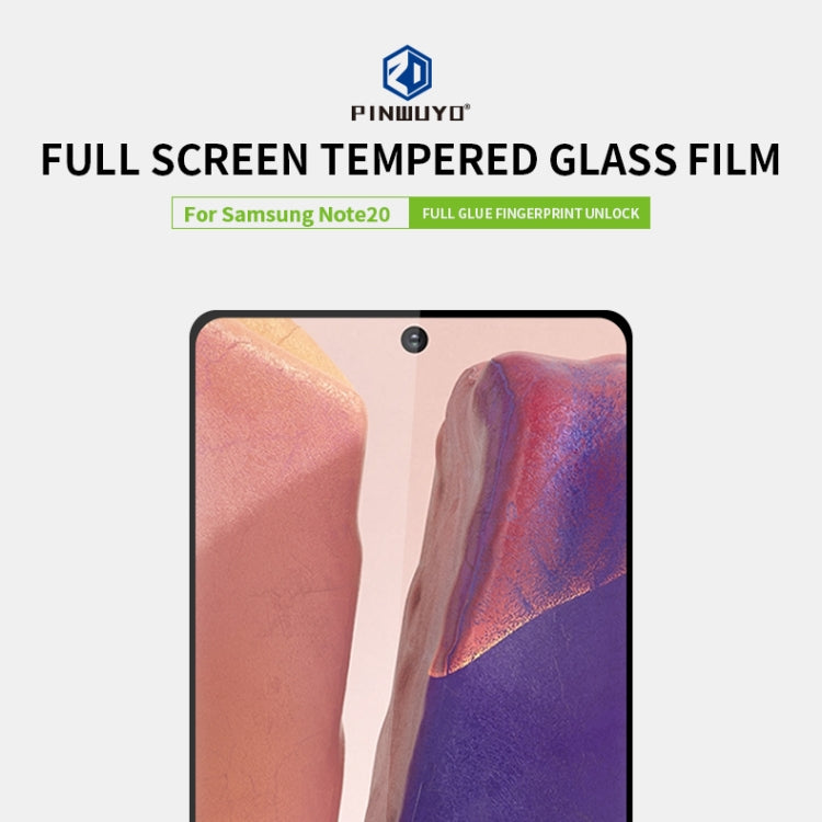For Samsung Galaxy Note20 PINWUYO 9H 2.5D Full Screen Tempered Glass Film（Ultrasonic fingerprint unlock）(Black) - Galaxy Note20 Cases by PINWUYO | Online Shopping South Africa | PMC TechLife | Buy Now Pay Later Mobicred