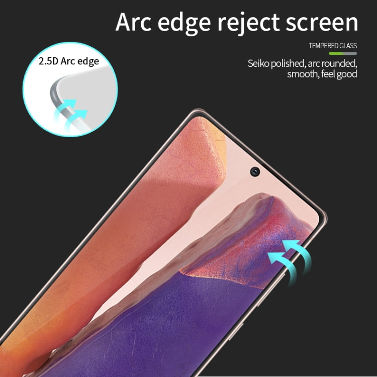 For Samsung Galaxy Note20 PINWUYO 9H 2.5D Full Screen Tempered Glass Film（Ultrasonic fingerprint unlock）(Black) - Galaxy Note20 Cases by PINWUYO | Online Shopping South Africa | PMC TechLife | Buy Now Pay Later Mobicred