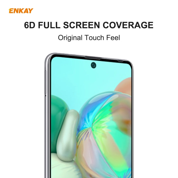 For Samsung Galaxy A71 2 PCS ENKAY Hat-Prince 0.26mm 9H 6D Curved Full Screen Eye Protection Green Film Tempered Glass Protector - Galaxy Tempered Glass by ENKAY | Online Shopping South Africa | PMC TechLife | Buy Now Pay Later Mobicred