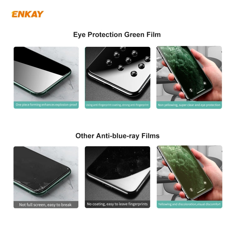 For Samsung Galaxy A71 2 PCS ENKAY Hat-Prince 0.26mm 9H 6D Curved Full Screen Eye Protection Green Film Tempered Glass Protector - Galaxy Tempered Glass by ENKAY | Online Shopping South Africa | PMC TechLife | Buy Now Pay Later Mobicred