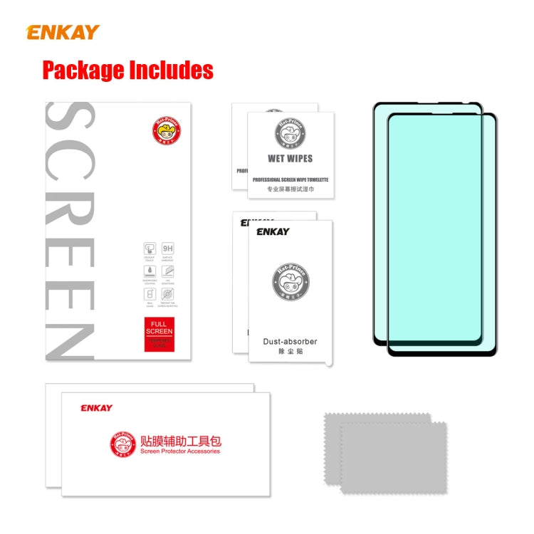 For Samsung Galaxy A71 2 PCS ENKAY Hat-Prince 0.26mm 9H 6D Curved Full Screen Eye Protection Green Film Tempered Glass Protector - Galaxy Tempered Glass by ENKAY | Online Shopping South Africa | PMC TechLife | Buy Now Pay Later Mobicred