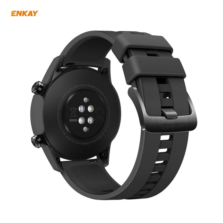 For Huawei Watch GT 2 46mm ENKAY Hat-Prince ENK-AC8202 Full Coverage PC Frosted Case + 9H Tempered Glass Protector(Transparent) - free shipping - PMC TechLife - Order now!