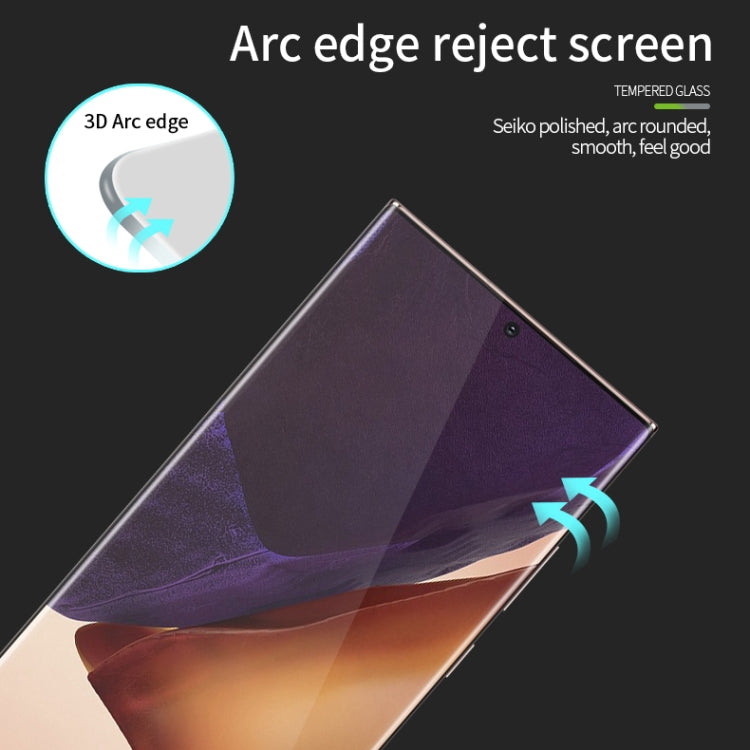 For Samsung Galaxy Note20 Ultra PINWUYO 9H 3D Hot Bending Tempered Glass Film（Ultrasonic fingerprint unlock）(Black) - Galaxy Tempered Glass by PINWUYO | Online Shopping South Africa | PMC TechLife | Buy Now Pay Later Mobicred