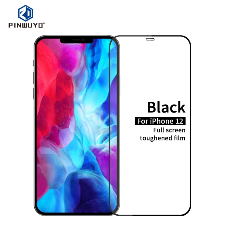 For iPhone 12 mini PINWUYO 9H 2.5D Full Screen Tempered Glass Film(Black) - iPhone 12 mini Tempered Glass by PINWUYO | Online Shopping South Africa | PMC TechLife | Buy Now Pay Later Mobicred