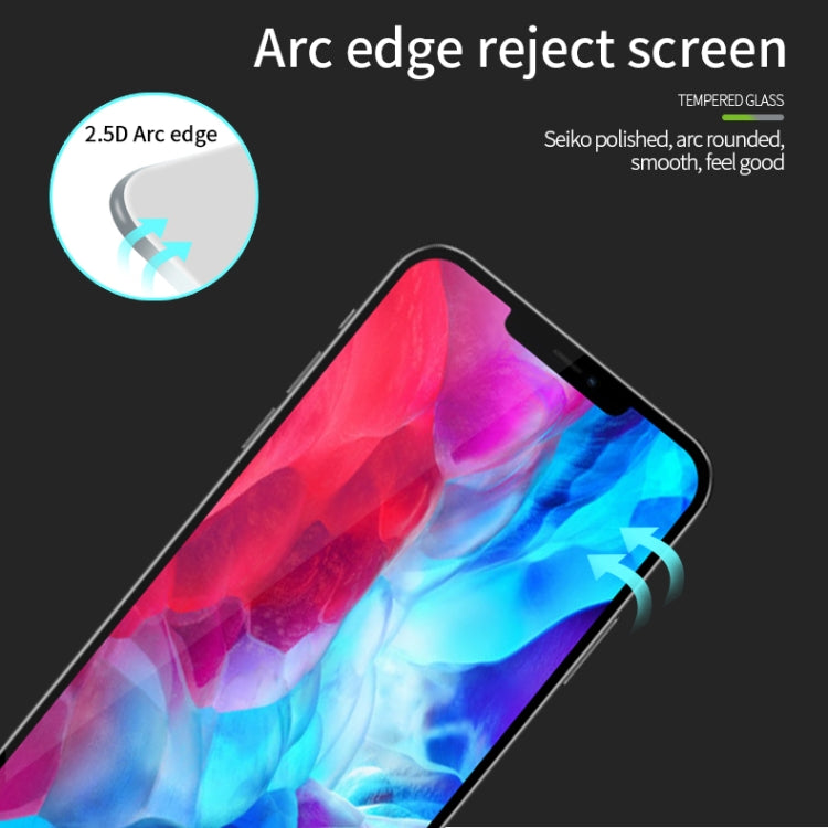 For iPhone 12 Pro Max PINWUYO 9H 2.5D Full Screen Tempered Glass Film(Black) - iPhone 12 Pro Max Tempered Glass by PINWUYO | Online Shopping South Africa | PMC TechLife | Buy Now Pay Later Mobicred