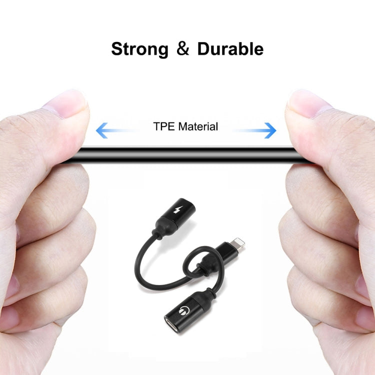 ENKAY ENK-AT104 8 Pin to Dual 8 Pin Charging Listen to Songs Aluminum Alloy Adapter Conversion Cable(Silver) - Earphone Adapter by ENKAY | Online Shopping South Africa | PMC TechLife | Buy Now Pay Later Mobicred