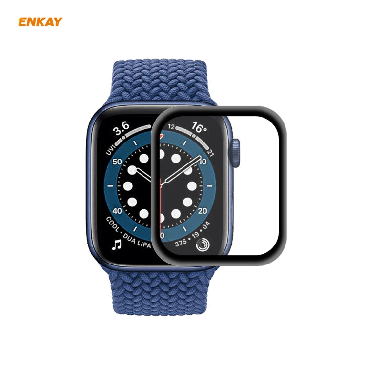 For Apple Watch 6/5/4/SE 40mm ENKAY Hat-Prince 0.2mm 9H Surface Hardness 3D Explosion-proof Aluminum Alloy Edge Full Screen Tempered Glass Screen Film - Watch Cases by ENKAY | Online Shopping South Africa | PMC TechLife | Buy Now Pay Later Mobicred