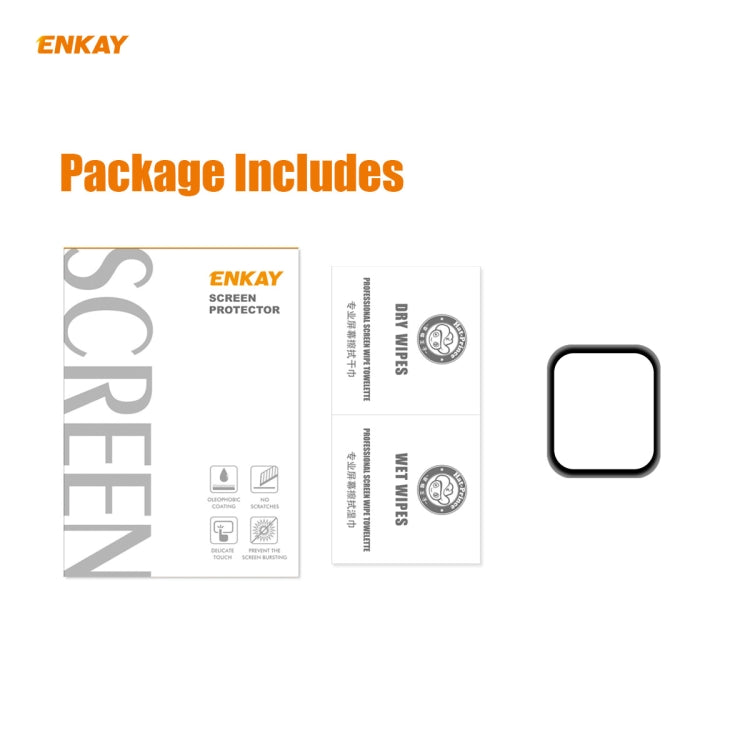 For Apple Watch 6/5/4/SE 40mm ENKAY Hat-Prince 0.2mm 9H Surface Hardness 3D Explosion-proof Aluminum Alloy Edge Full Screen Tempered Glass Screen Film - Watch Cases by ENKAY | Online Shopping South Africa | PMC TechLife | Buy Now Pay Later Mobicred