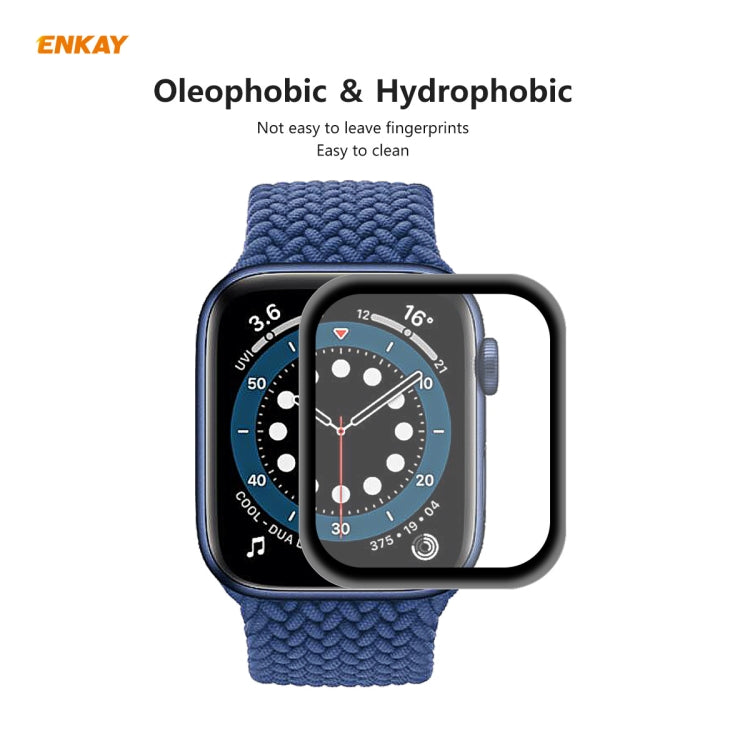 For Apple Watch 6/5/4/SE 44mm 5PCS ENKAY Hat-Prince 0.2mm 9H Surface Hardness 3D Explosion-proof Aluminum Alloy Edge Full Screen Tempered Glass Screen Film - free shipping - PMC TechLife - Order now!