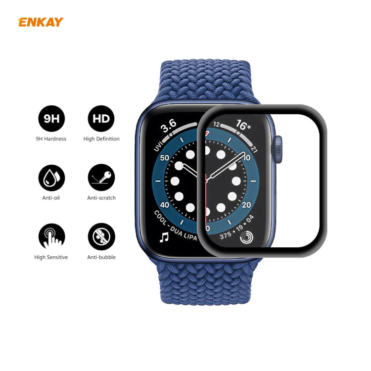 For Apple Watch 6/5/4/SE 40mm 10 PCS ENKAY Hat-Prince 0.2mm 9H Surface Hardness 3D Explosion-proof Aluminum Alloy Edge Full Screen Tempered Glass Screen Film - free shipping - PMC TechLife - Order now!