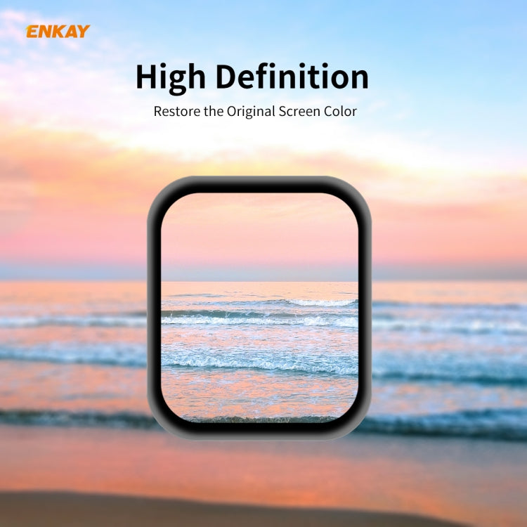 For Apple Watch 6/5/4/SE 44mm 10 PCS ENKAY Hat-Prince 0.2mm 9H Surface Hardness 3D Explosion-proof Aluminum Alloy Edge Full Screen Tempered Glass Screen Film - Watch Cases by ENKAY | Online Shopping South Africa | PMC TechLife | Buy Now Pay Later Mobicred