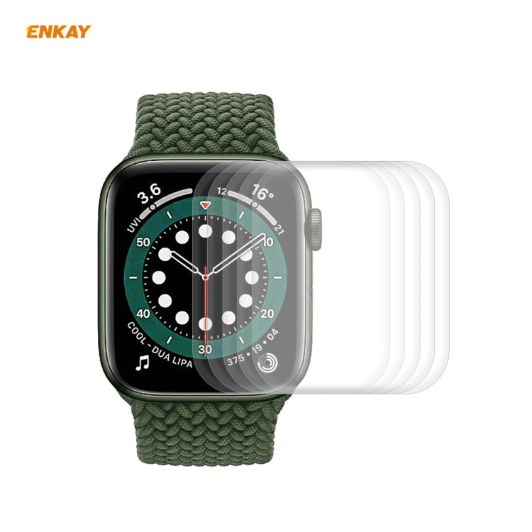 5 PCS For Apple Watch Series 6/5/4/SE 40mm ENKAY Hat-Prince 3D Full Screen PET Curved Hot Bending HD Screen Protector Film(Transparent) - Watch Cases by ENKAY | Online Shopping South Africa | PMC TechLife | Buy Now Pay Later Mobicred