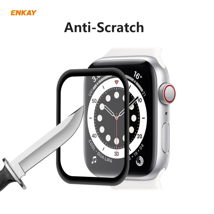 10 PCS For Apple Watch Series 6/5/4/SE 40mm ENKAY Hat-Prince 3D Full Screen PET Curved Hot Bending HD Screen Protector Film(Black) - Watch Cases by ENKAY | Online Shopping South Africa | PMC TechLife | Buy Now Pay Later Mobicred