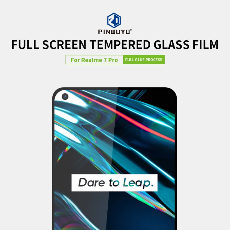 For OPPO Realme7 Pro PINWUYO 9H 2.5D Full Screen Tempered Glass Film(Black) - OPPO Tempered Glass by PINWUYO | Online Shopping South Africa | PMC TechLife | Buy Now Pay Later Mobicred