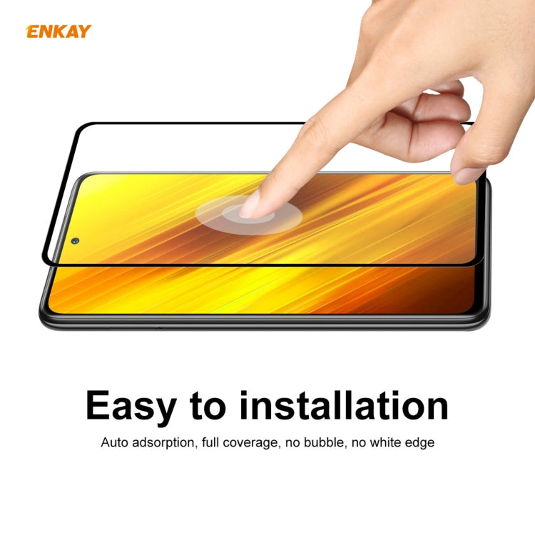 For Xiaomi Poco X3 / X3 NFC 10 PCS ENKAY Hat-Prince Full Glue 0.26mm 9H 2.5D Tempered Glass Full Coverage Film -  by ENKAY | Online Shopping South Africa | PMC TechLife | Buy Now Pay Later Mobicred