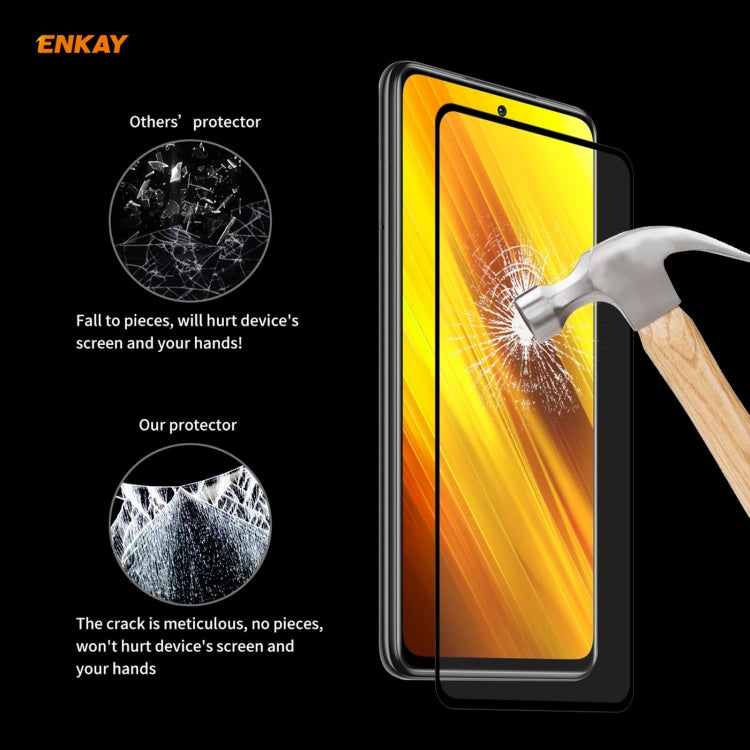 For Xiaomi Poco X3 / X3 NFC 10 PCS ENKAY Hat-Prince Full Glue 0.26mm 9H 2.5D Tempered Glass Full Coverage Film -  by ENKAY | Online Shopping South Africa | PMC TechLife | Buy Now Pay Later Mobicred