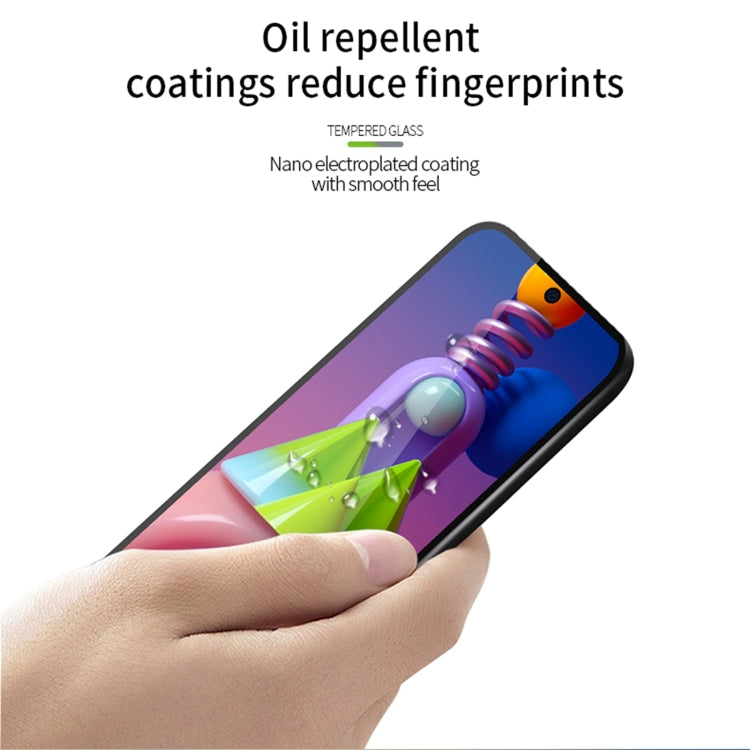 For Samsung Galaxy M51 PINWUYO 9H 2.5D Full Screen Tempered Glass Film(Black) - Galaxy Tempered Glass by PINWUYO | Online Shopping South Africa | PMC TechLife | Buy Now Pay Later Mobicred