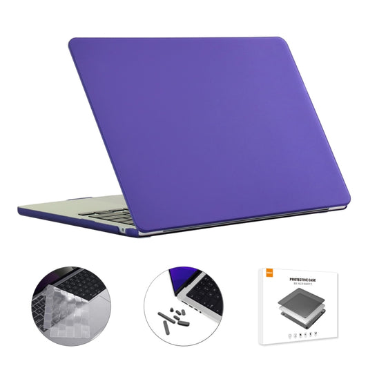 For MacBook Air 13.6 2022 A2681 EU Version ENKAY 3 in 1 Matte Laptop Case with TPU Keyboard Film / Anti-dust Plugs (Deep Purple) - MacBook Air Cases by ENKAY | Online Shopping South Africa | PMC Jewellery