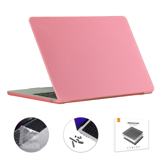 For MacBook Air 13.6 2022 A2681 EU Version ENKAY 3 in 1 Matte Laptop Case with TPU Keyboard Film / Anti-dust Plugs (Pink) - MacBook Air Cases by ENKAY | Online Shopping South Africa | PMC Jewellery