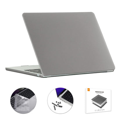 For MacBook Air 13.6 2022 A2681 EU Version ENKAY 3 in 1 Matte Laptop Case with TPU Keyboard Film / Anti-dust Plugs (Grey) - MacBook Air Cases by ENKAY | Online Shopping South Africa | PMC Jewellery