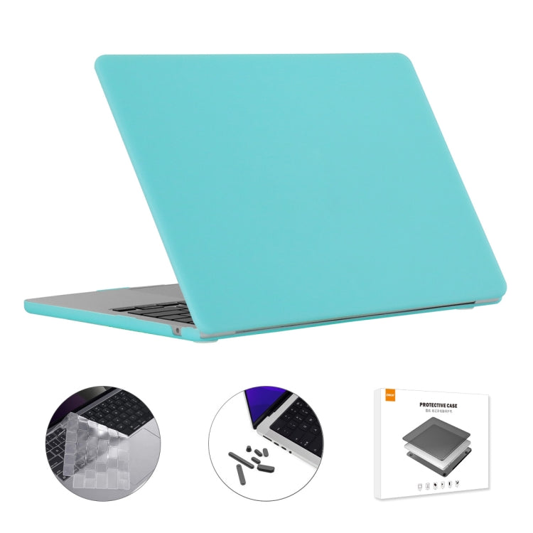 For MacBook Air 13.6 2022 A2681 EU Version ENKAY 3 in 1 Matte Laptop Case with TPU Keyboard Film / Anti-dust Plugs (Turquoise) - MacBook Air Cases by ENKAY | Online Shopping South Africa | PMC Jewellery