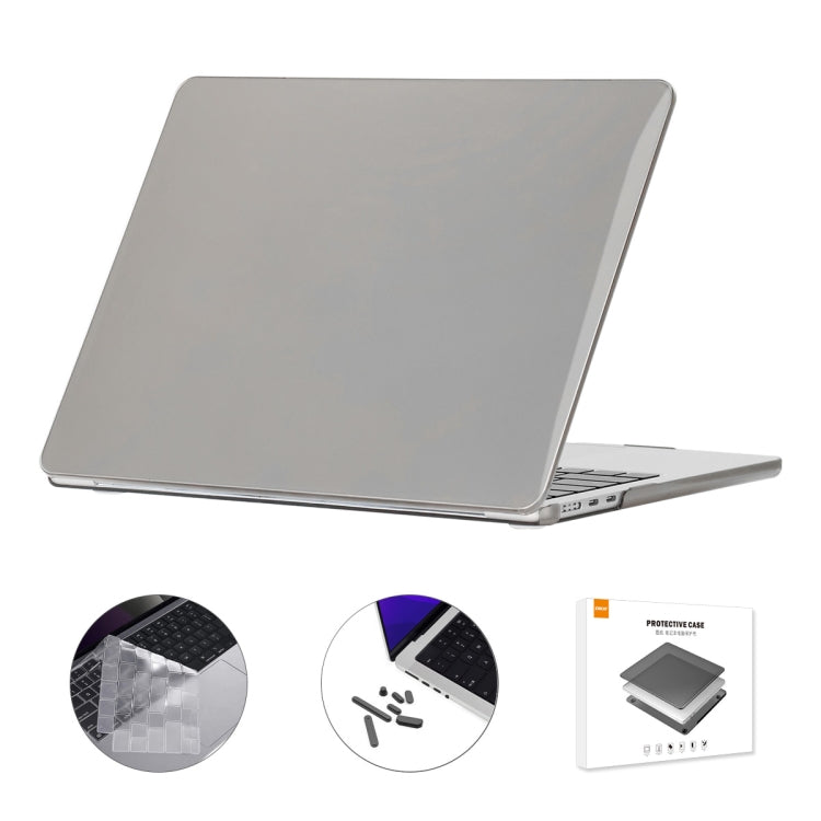For MacBook Air 13.6 2022/2024 A2681 M2 / A3113 M3 US Version ENKAY 3 in 1 Crystal Laptop Case with TPU Keyboard Film / Anti-dust Plugs (Grey) - free shipping - PMC TechLife - Order now!