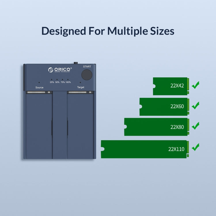 ORICO M2P2-C3-C NVME M.2 SSD Duplicator - HDD Enclosure by ORICO | Online Shopping South Africa | PMC Jewellery