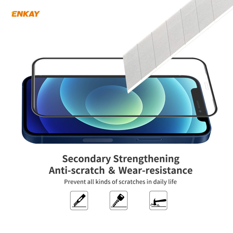 For iPhone 12 Pro Max 2pcs ENKAY Hat-Prince Anti-drop Full Glue Tempered Glass Full Screen Film Anti-fall Protector - iPhone 12 Pro Max Tempered Glass by ENKAY | Online Shopping South Africa | PMC TechLife | Buy Now Pay Later Mobicred