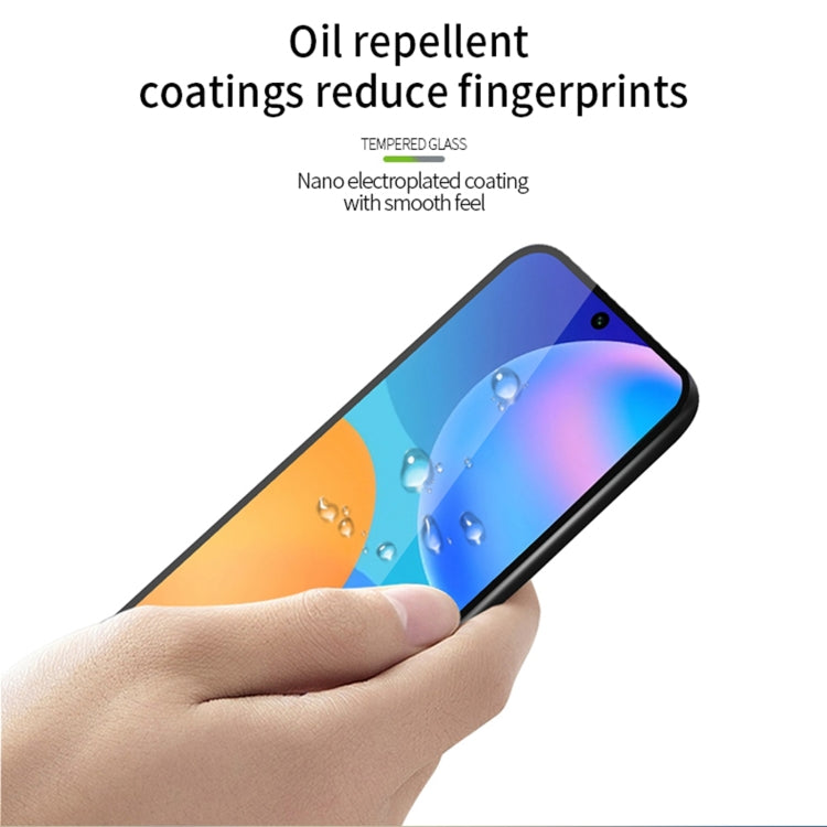 For Huawei P smart 2021 PINWUYO 9H 2.5D Full Screen Tempered Glass Film(Black) - Huawei Tempered Glass by PINWUYO | Online Shopping South Africa | PMC TechLife | Buy Now Pay Later Mobicred