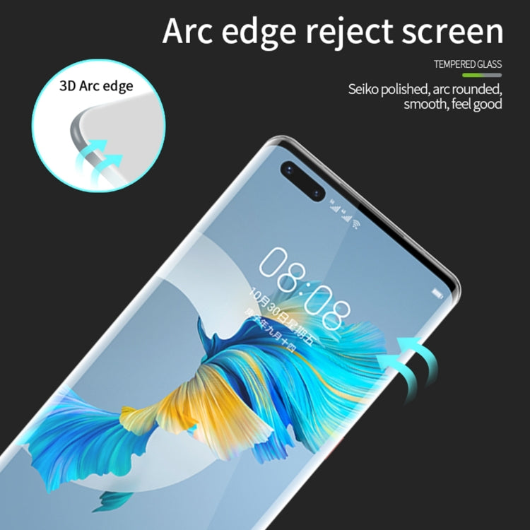 For Huawei Mate40 Pro PINWUYO 9H 3D Hot Bending Tempered Glass Film(Black) - Huawei Tempered Glass by PINWUYO | Online Shopping South Africa | PMC TechLife | Buy Now Pay Later Mobicred