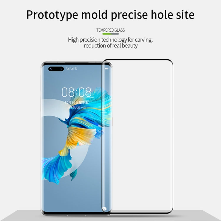 For Huawei Mate40 Pro PINWUYO 9H 3D Hot Bending Tempered Glass Film(Black) - Huawei Tempered Glass by PINWUYO | Online Shopping South Africa | PMC TechLife | Buy Now Pay Later Mobicred