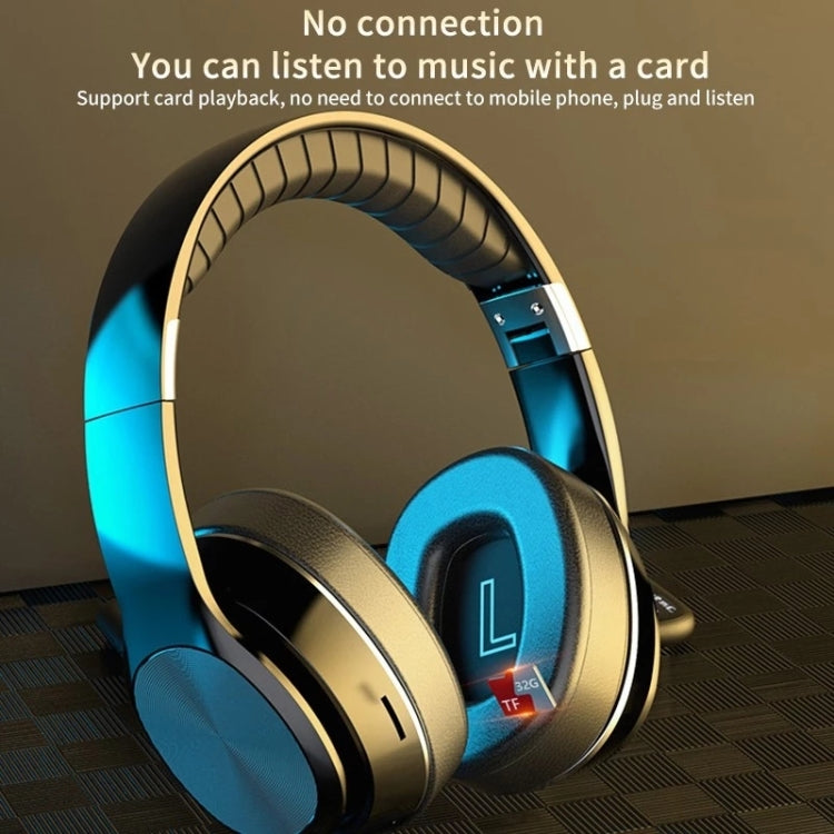 VJ320 Bluetooth 5.0 Head-mounted Foldable Wireless Headphones Support TF Card with Mic(Black) - Headset & Headphone by PMC TechLife | Online Shopping South Africa | PMC TechLife