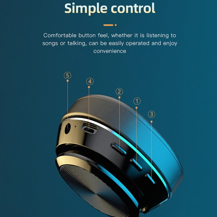 VJ320 Bluetooth 5.0 Head-mounted Foldable Wireless Headphones Support TF Card with Mic(Black) - Headset & Headphone by PMC TechLife | Online Shopping South Africa | PMC TechLife