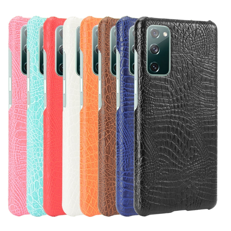 For Samsung Galaxy S20 FE Shockproof Crocodile Texture PC + PU Case(Blue) - Galaxy S20 FE Cases by NILLKIN | Online Shopping South Africa | PMC TechLife