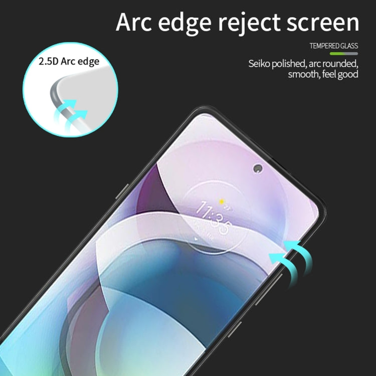 For MOTO G 5G PINWUYO 9H 2.5D Full Screen Tempered Glass Film(Black) - Motorola Tempered Glass by PINWUYO | Online Shopping South Africa | PMC TechLife | Buy Now Pay Later Mobicred