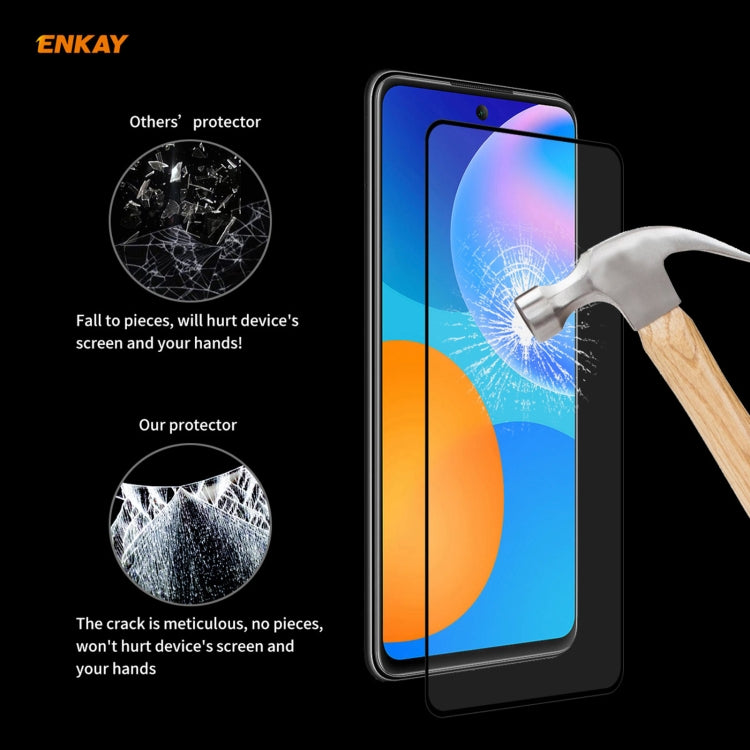 For Huawei P Smart 2021 5 PCS ENKAY Hat-Prince Full Glue 0.26mm 9H 2.5D Tempered Glass Full Coverage Film - Huawei Tempered Glass by PINWUYO | Online Shopping South Africa | PMC TechLife | Buy Now Pay Later Mobicred