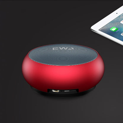 EWA A110 IPX5 Waterproof Portable Mini Metal Wireless Bluetooth Speaker Supports 3.5mm Audio & 32GB TF Card & Calls(Red) - Mini Speaker by EWA | Online Shopping South Africa | PMC Jewellery | Buy Now Pay Later Mobicred