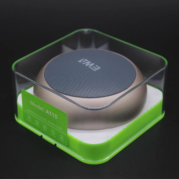 EWA A110 IPX5 Waterproof Portable Mini Metal Wireless Bluetooth Speaker Supports 3.5mm Audio & 32GB TF Card & Calls(Silver) - Mini Speaker by EWA | Online Shopping South Africa | PMC TechLife | Buy Now Pay Later Mobicred