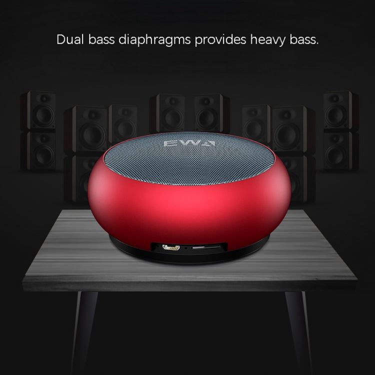 EWA A110 IPX5 Waterproof Portable Mini Metal Wireless Bluetooth Speaker Supports 3.5mm Audio & 32GB TF Card & Calls(Red) - Mini Speaker by EWA | Online Shopping South Africa | PMC TechLife | Buy Now Pay Later Mobicred