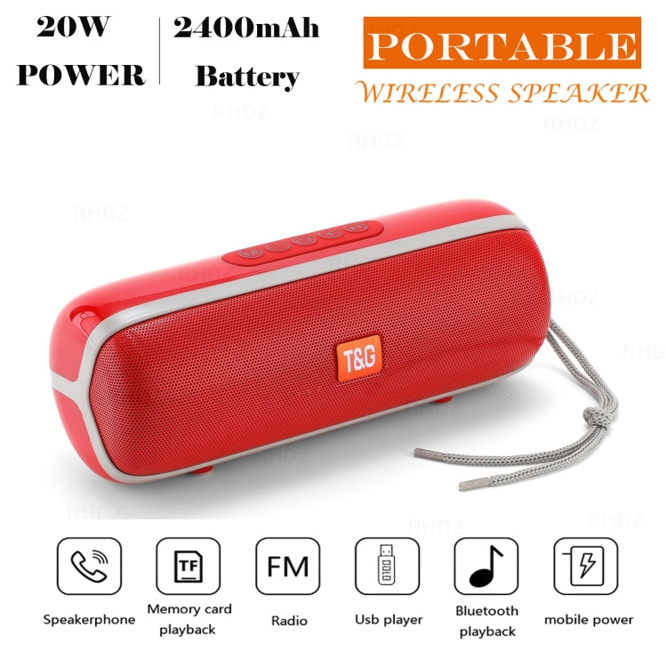 T&G TG183 TWS Mini Wireless Bluetooth Speaker, Supports AUX / USB 2.0 / FM / 32GB TF Card or Micro SD Card(Red) - Mini Speaker by T&G | Online Shopping South Africa | PMC Jewellery