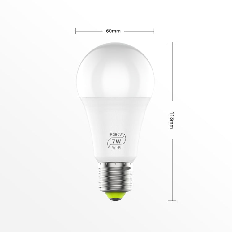 7W  E27 RGBCW WIFI LED smart bulb wireless smart home automation light(RGBCW+Warm White+White) - Smart Light Bulbs by PMC Jewellery | Online Shopping South Africa | PMC Jewellery