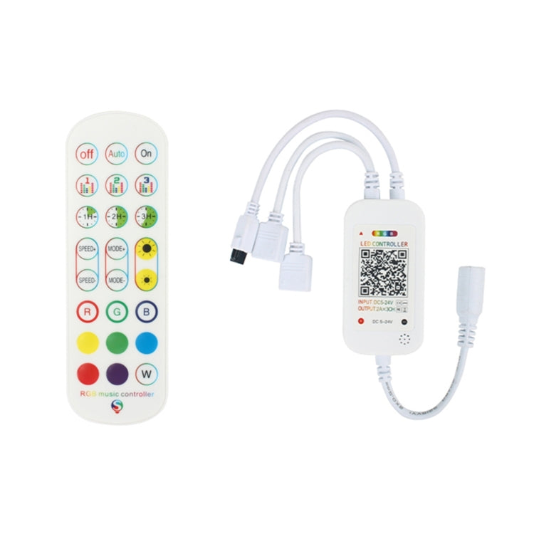 WiFi Smart 4 Pin RGB LED Strip Light Controller APP Remote Voice Control Works with Alexa Echo, 5-24V, type:WiFi 24-keys Controller - RGB Controller by PMC TechLife | Online Shopping South Africa | PMC TechLife