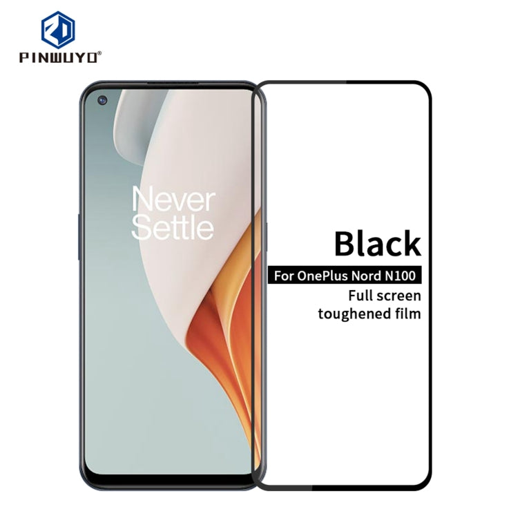 For OnePlus Nord N100 PINWUYO 9H 2.5D Full Screen Tempered Glass Film(Black) - OnePlus Tempered Glass by PINWUYO | Online Shopping South Africa | PMC TechLife | Buy Now Pay Later Mobicred