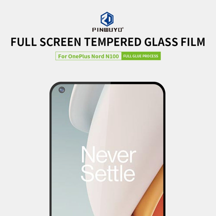 For OnePlus Nord N100 PINWUYO 9H 2.5D Full Screen Tempered Glass Film(Black) - OnePlus Tempered Glass by PINWUYO | Online Shopping South Africa | PMC TechLife | Buy Now Pay Later Mobicred